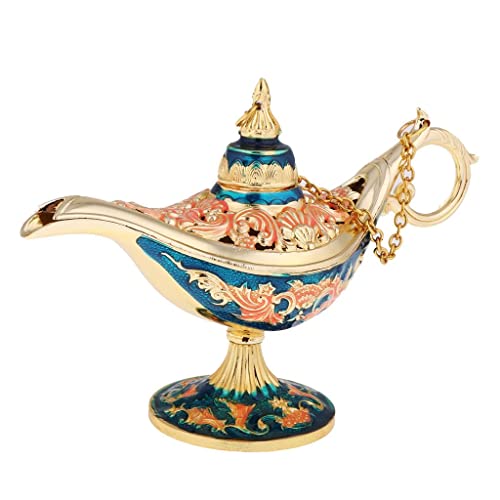 MonkeyJack Lâmpada a óleo com entalhe de flor, lâmpada mágica árabe de mentira, do gênio do Aladdin,