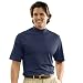 Monterey Club Mens Dry Swing Classic Pique Mock Neck Shirt #1172 (Navy, Large)