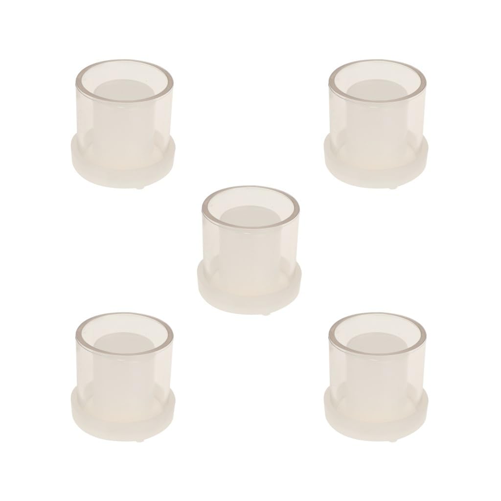 Moules cylindre pour bougies chauffe-plat 50x50mm en plastique transparent - Lot de 5