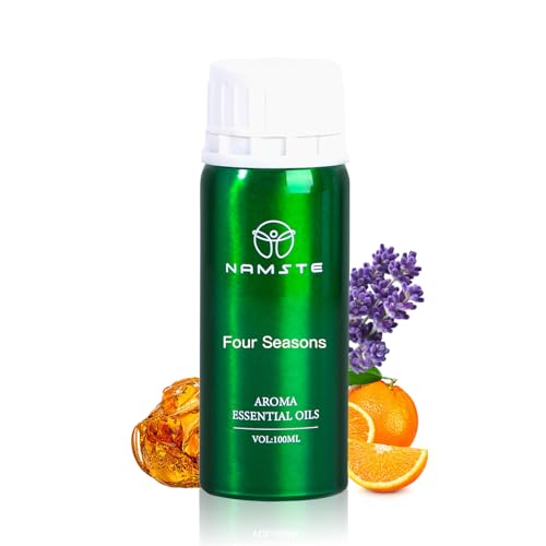 Hotel Scents Essential Oils 100ml Four Seasons Collection Aroma Diffuser Oil Luxury Hotel Inspired Aromatherapy Aromatic Oils Blends Sweet Orange Jasmine Musk for Relaxation and Sleep