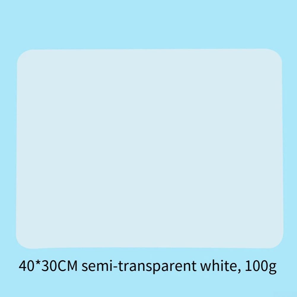 Tapis en Silicone Réutilisables 40x30cm Anti-Dérapant(light white)