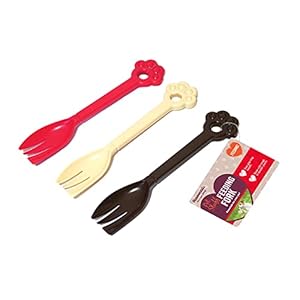 Rosewood Pet Stuff Plastic Feeding Forks, Assorted Colours, 1pc – Colour Chosen at Random