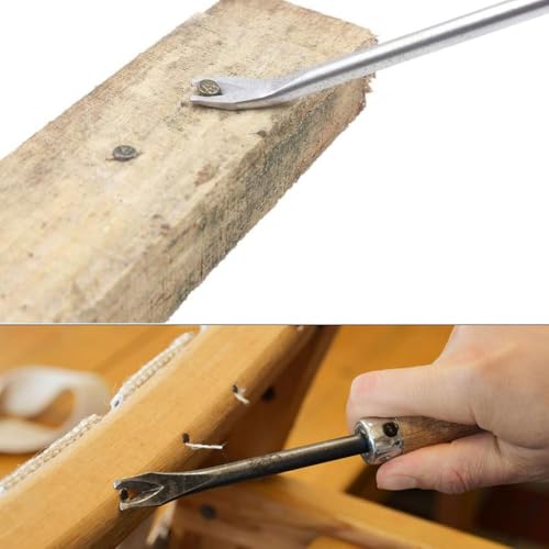 Metall Brecheisenwerkzeug,Werkzeug Zum Entfernen Von Heftern,Entfernung Werkzeuge Abzieher,Klammerentferner mit Tack Abzieher Werkzeug,Polster Konstruktion Nagelzieher,U-Spitze Nagelabzieher,2PC