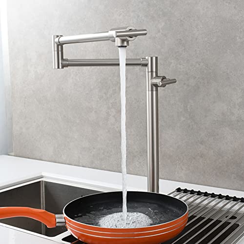 Robinet de cuisine pliant en laiton avec bras articulé télescopique