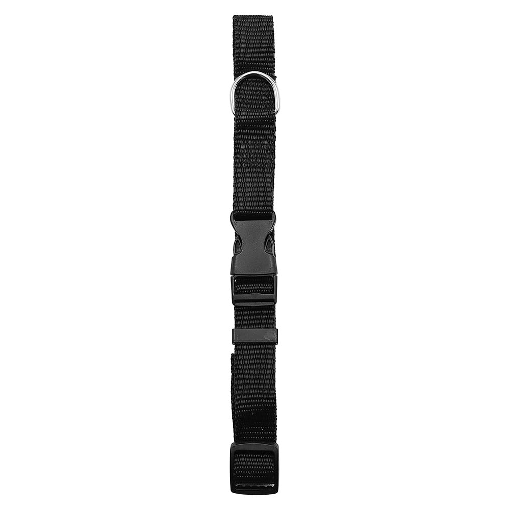 ieron Adjustable Nylon Goat Collars with Bell, Anti-Lost Pet Collars for Small Farm Animal Goat Sheep Cow-Black - Image 3
