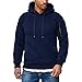 Produktbild Xmiral Herren Sweatshirt Top Herbst Langarm Plaid Hoodie Mit Kapuze T-Shirt Outwear(z3 Marine,XXL)