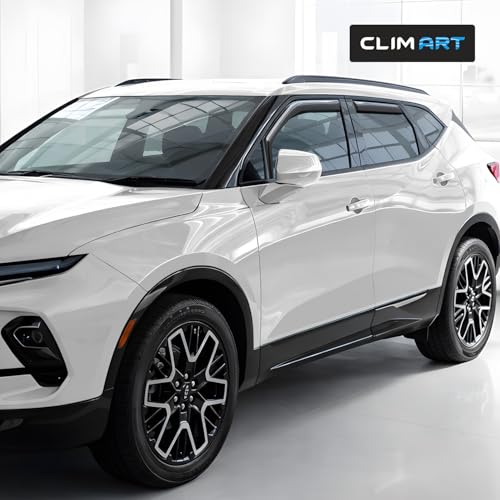 Image of CLIM ART in-Channel Incredibly Durable Rain Guards for Chevrolet (Chevy) Blazer 2019-2026, Original Window Deflectors, Vent Window Visors, Vent Deflector, 4 pcs. - 619462