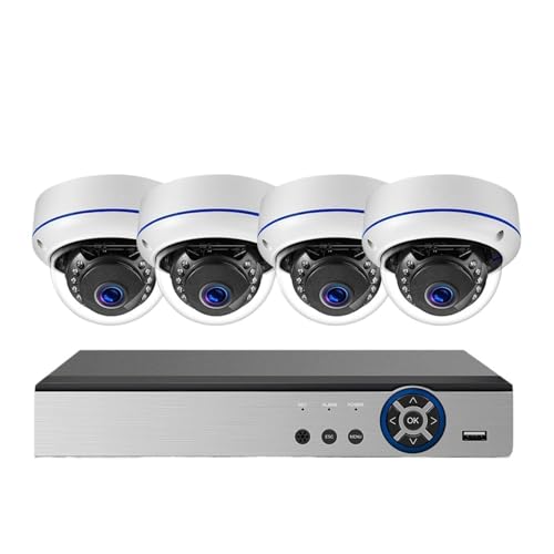 8MP POE lbg[NĎh[ IP JVXe 4K 10CH NVR Lbg Oh ^ CCTV lbg[N ZLeB VXe Be(10CH NVR 4Pcs Camera)