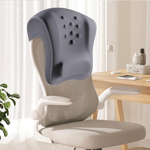 Image of ATORSE Headrest Office Chair Neck Pillow Neck Support Cushion for Most Office Chair Light Gray