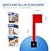 No Tools Needed with Optional Screws Mailbox Flag Replacement (Pack of 1) – Weather-Proof Strongest Adhesive Red Flag for Mailboxes Outside – Two Installation Options