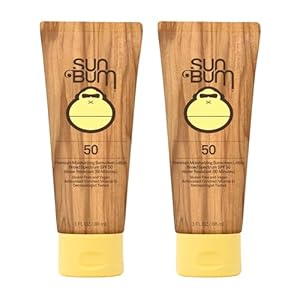 Sun Bum Original Spf 50 Sunscreen Lotion Vegan and Hawaii 104 Act Compliant (Octinoxate & Oxybenzone Free) Broad Spectrum Moisturizing UVA/UVB With Vitamin E 3 Ounce 2 Pack