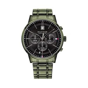 Tommy Hilfiger Analogue Multifunction Quartz Watch for Men with Green Stainless Steel Bracelet - 1791634