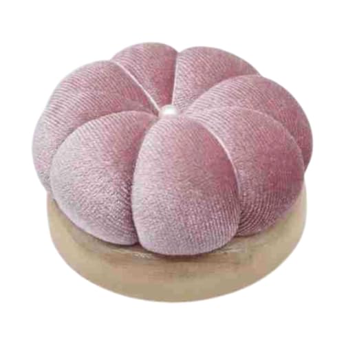 Tachiuwa Pin Cushion Pillow Pincushion Pincushion Wooden Base Needle Pad Pin Holder for Birthdays Desktop Manual Sewing Mother's Day, Pink