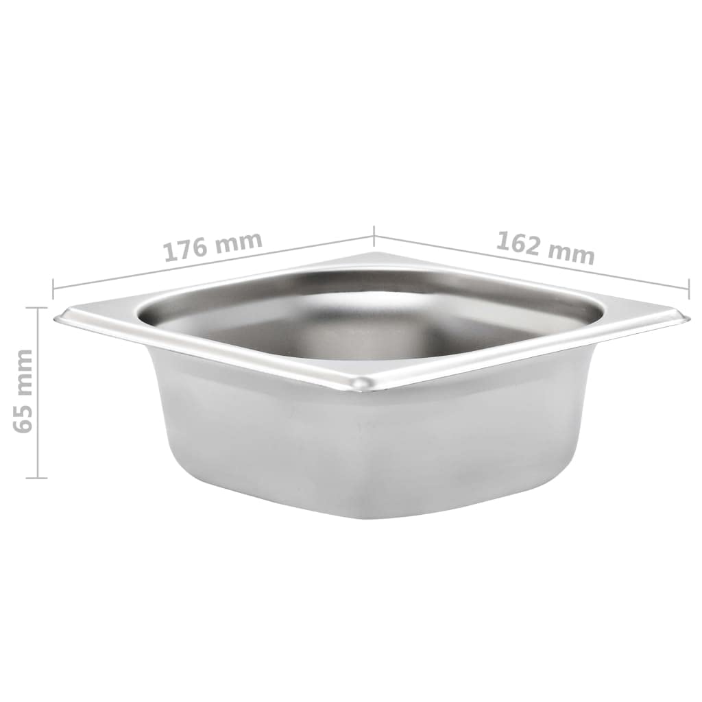 Bandejas Gastronorm 12 unidades GN 1/6 65 mm acero inoxidable ,Casa y jardín,Cocina y comedor,Accesorios para aparatos de cocina,Accesorios para mesas de vapor,Cubetas para mesas de vapor-50906
