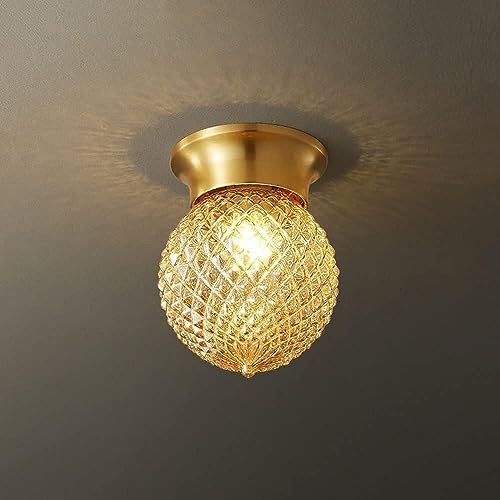 Chandelier corridor en laiton véritable luminaire de plafond chambre
