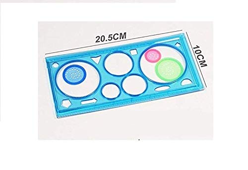 Image of Crackles Creative Gift Designer Spiral Spirograph Geometric Ruler Drafting Tools Art& Craft Sets School Stationery Return Gift for Children Kids Students Birthday Drawing Toys - Pack of 10