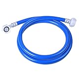 Material: Nuestra tubería de entrada de agua está hecha de PVC de alta calidad, es suave, fuerte, resistente al desgaste y la manguera anti-torsión se puede doblar sin retorcerse y no obstruye el flujo normal de agua, adecuada para la mayoría de lavadoras y lavavajillas en general.