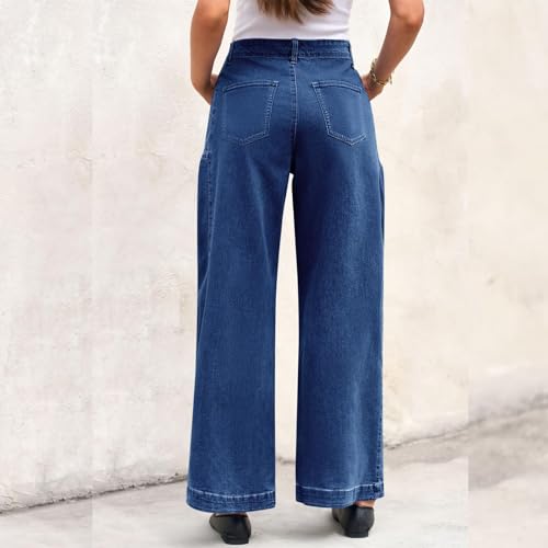 Wide Leg Jeans Women High Waisted Tall Trouser Jean Trendy Loose Stretchy 90s Mom Jeans Denim Pants4