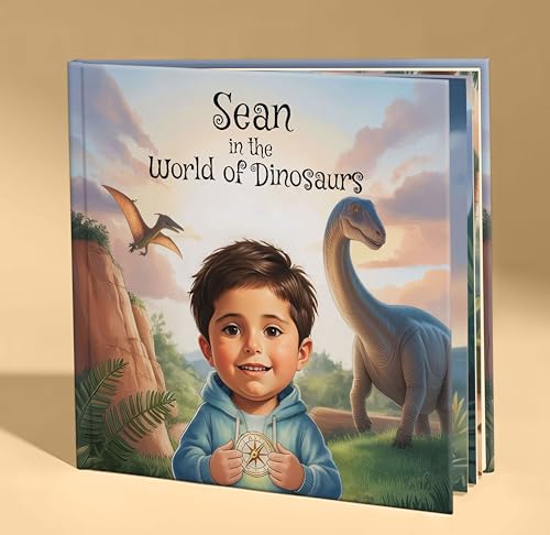 TellMyTale Personalized Dinosaur Adventure Book for Kids Custom Name and Picture Storybook Educational Dino Journey Bedtime Reading for Toddlers and Preschoolers