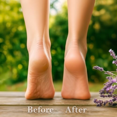 Dry Cracked Heels Repair | Organic Foot Cream for Dry Feet & Callus with Jojoba, Lavender, Almond, Olive & Vitamin E Oil | Natural Foot Balm & Moisturizer for Skin | Hydrating Foot Treatment | 3.4 oz - Image 4