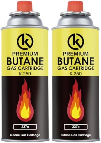 KROWN - Pack of K-250 Butane Gas Cartridges 227 g for Burner Stov...