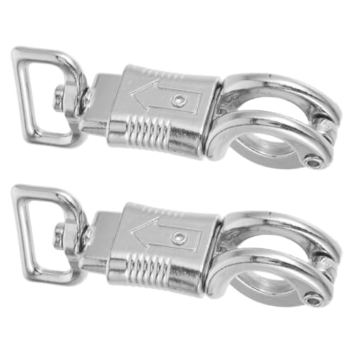 SOIMISS Ganchos de Liberación Rápida para Caballos 2 Piezas Gancho de Resorte Metálico Resistente Intemperie Clips de Cuerda de Alta Resistencia para Entrenamiento y Deportes Ecuestres