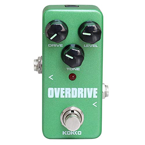 KOKKO FOD3 - Pedal de efectos para guitarra (efecto overdrive, tubo c�lido y natural), accesorio port�til para guitarra y bajo (sin adaptador de corriente)