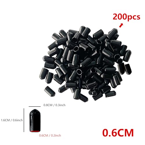 HLIWS 400PCS Round Rubber End Caps, 6MM Flexible Screw Thread Protectors - Image 2