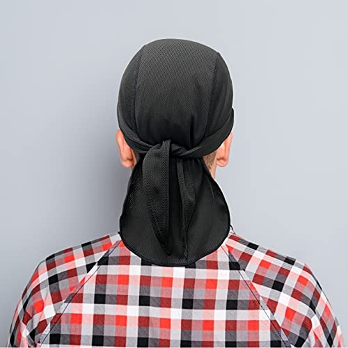 VIAUMBR Bandana Ciclismo Hombre Mujer Pañuelo Cabeza Ciclismo para Nadar Correr Senderismo Montañismo y Moto Negro - imagen 3