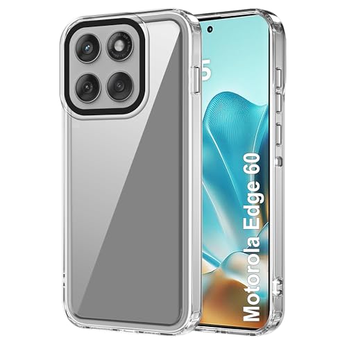Image of Zapcase Back Case Cover for Motorola Edge 60 | Compatible for Motorola Edge 60 Back Cover | Case Cover with Camera Protection | (TPU + PC | Transparent)