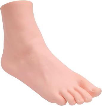 Lifelike Manikin Feet PVC Foot Lifesize Female Mannequin Foot Model for Painting Teaching Arts Drawing Sketching Jewelry Display -Right Foot,22.5cm