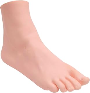 Lifelike Manikin Feet PVC Foot Lifesize Female Mannequin Foot Model for Painting Teaching Arts Drawing Sketching Jewelry Display -Right Foot,22.5cm