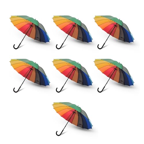 Parapluie arc-en-ciel compact pour chasser la grisaille des jours de pluie