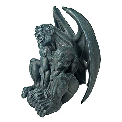 Bella Haus Design Brutus The Gothic Gargoyle Statue 4” X 8” - Polyresin Indoor Or Outdoor Décor Detailed Gargoyle Sculpture Statue – Medieval Gargoyle For Mantel Office Bedroom Garden Decoration #TOP6