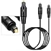 Digital Optical Audio Splitter In 2 Out, For Toslink SPDIF Divider for Home Cinema, Fibre Optic Cable for Xbox Series X, Soundbar and Headphone Simultaneous(0.5 meters)