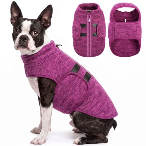 Image of Queenmore Large Dog Sweater,Fleece French Bulldog Sweater with Leash Hole