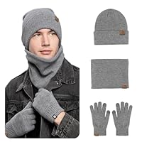 Wmcaps Wintermütze & Schal Set - Fleece Gefüttert Für Kalte Tage