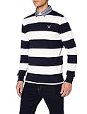 Ajuste: corte recto. GANT Original Barstripe Heavy Rugger Polo, Marfil (Eggshell 113), Medium para Hombre