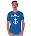 Awkwardstyles Captain T-shirt White Anchor Summer Beach Party Shirt + Bookmark