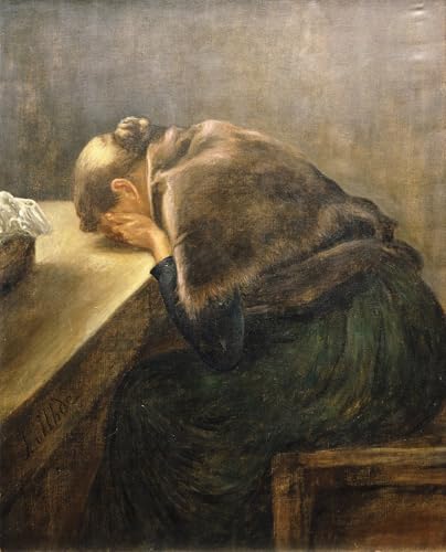 Toile Décor Art Mural Classique Fritz Von Uhde Pour Remplacer un Mur Blanc Vide 60x90