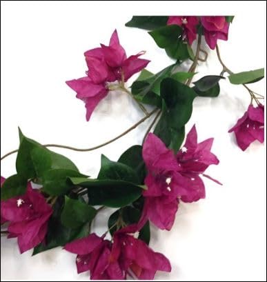 Image of Nutts Artificial Bougainvillea Silk Vines Creepers Hanging Flower Garland for Wedding & Home Decoration, Flower Garland (1, Purple)