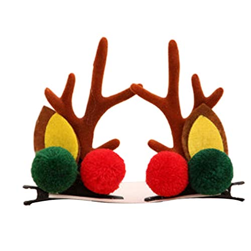 Weihnachtsgeschenke für Kinder Golden Pink Antlers Kopfbedeckung Heiligabend Clip Zwei schöne Kopfnadel Nerz Haarnadel Cover