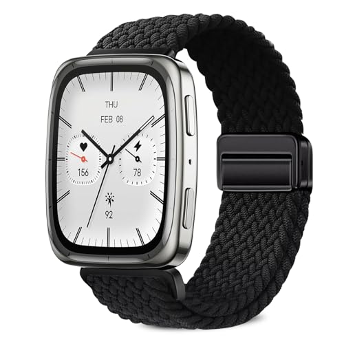 [VanHooc] 20mm ���v�o���h for Amazfit Active 3 Premium/T-Rex 3 Pro 44mm/Active 2/2 Square/GTR Mini/GTS 4 �i�C���� �����p�x���g �u���C�f�b�h �ґg�x���g �L�k��