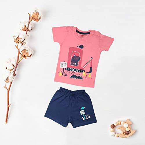 Image of LuvLap Baby Boys 100% Cotton Full Sleeve Boys T-Shirt & Pyjama Sets, Pack Of 3