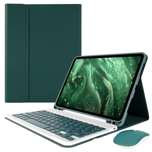 Nsyee �L�[�{�[�h�P�[�X iPad Air 11�C���` M2 2024/M3 2025 iPad Air 4th/5th 10.9�C���` & iPad Pro 11�C���` (4th/3rd/2nd/1st) �y���V���z���_�[�t�� ���C�����X �}�E�X�ƃL