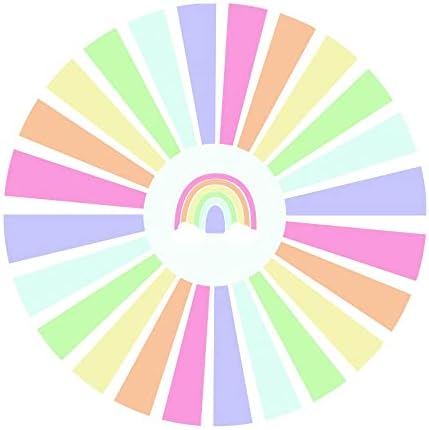 Anniversary House Pack of 75 Pastel Rainbow Cupcake Baking Cases | J141, White & Red