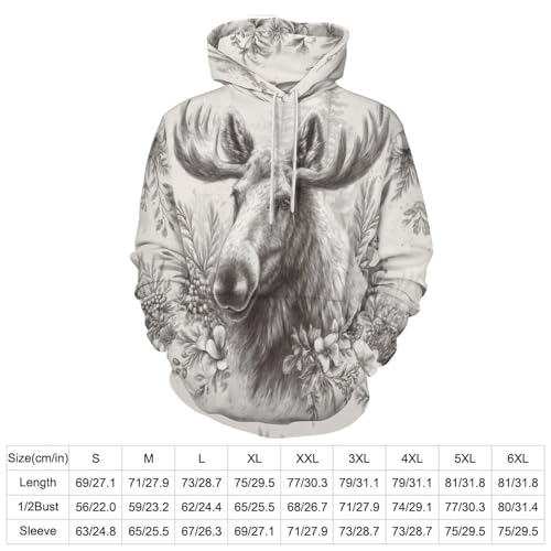 Sweat à capuche élan 3D chaud pour ne plus sacrifier le style au froid