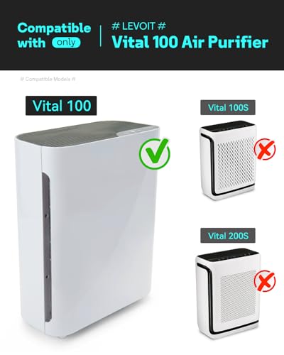 Image of Leemone Vital 100 Replacement Filter Compatible with LEVOIT Vital100 Air Purifier and VAVA VA-EE004 Air Purifier, True HEPA High-Efficiency Activated Carbon, Vital 100-RF, 1 Pack
