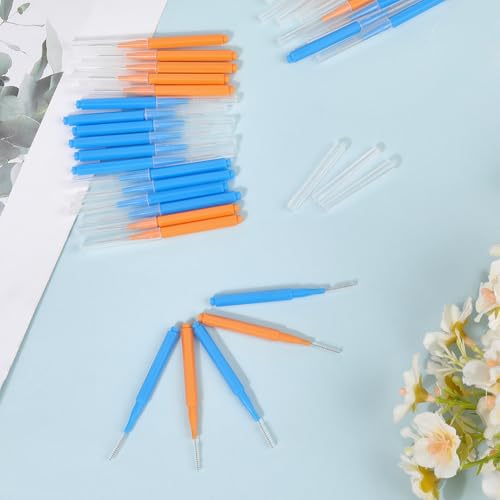 Image of CREATCABIN 40Pcs 2 Colors Showerhead Cleaner Brush Shower Head Cleaning Picks Plastic Tiny Small Colorful Assorted Non Clogging Brushes Tools Accessories for Bathroom Small Holes Gap Nozzles