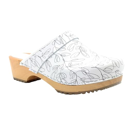 Image of Bjork Maja Wood Open Back Leather Clogs